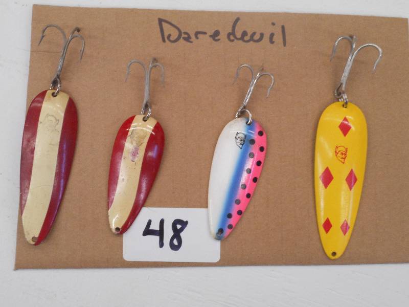 lot 48 image: Lot Of (4) DareDevil Spoon Lures ...