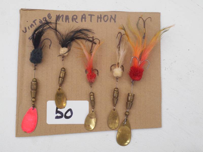 lot 50 image: Lot Of (5) Vintage Marathon Spinner...