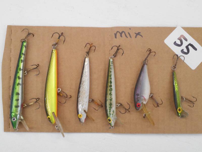 lot 55 image: Lot Of (6) Assorted  Crankbait Lure...