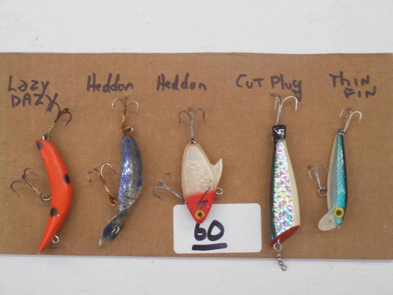 lot 60 image: Lot Of (5) Assorted Crankbait Lures...