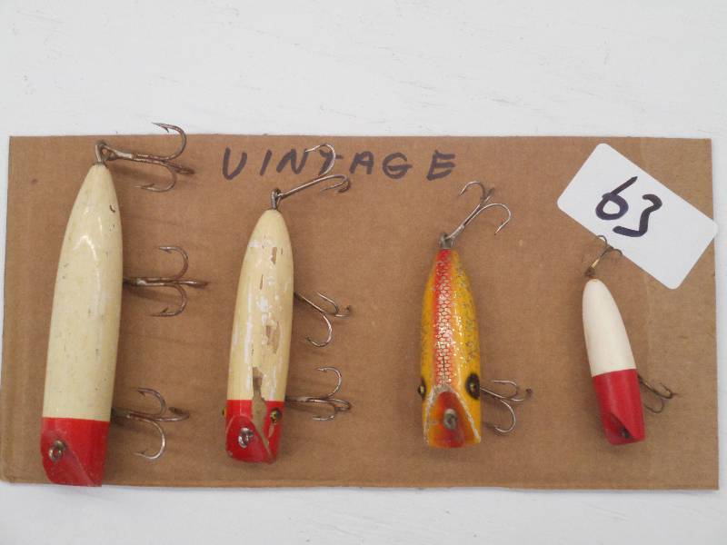 lot 63 image: Lot Of (4) Vintage Fishing Lures ...