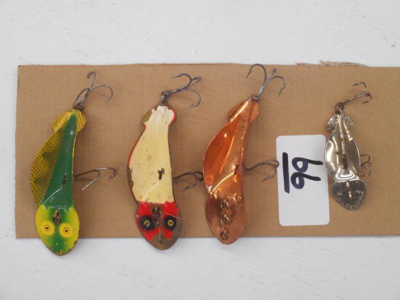 lot 66 image: Lot Of (4) Assorted Steel Spoon Lur...
