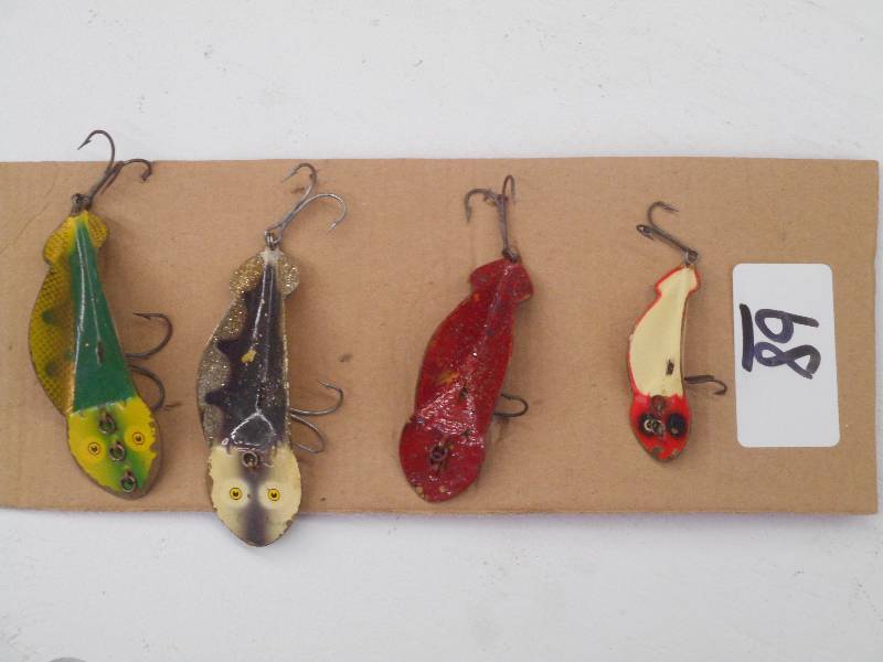 lot 68 image: Lot Of (4) Assorted Steel Spoon Lur...