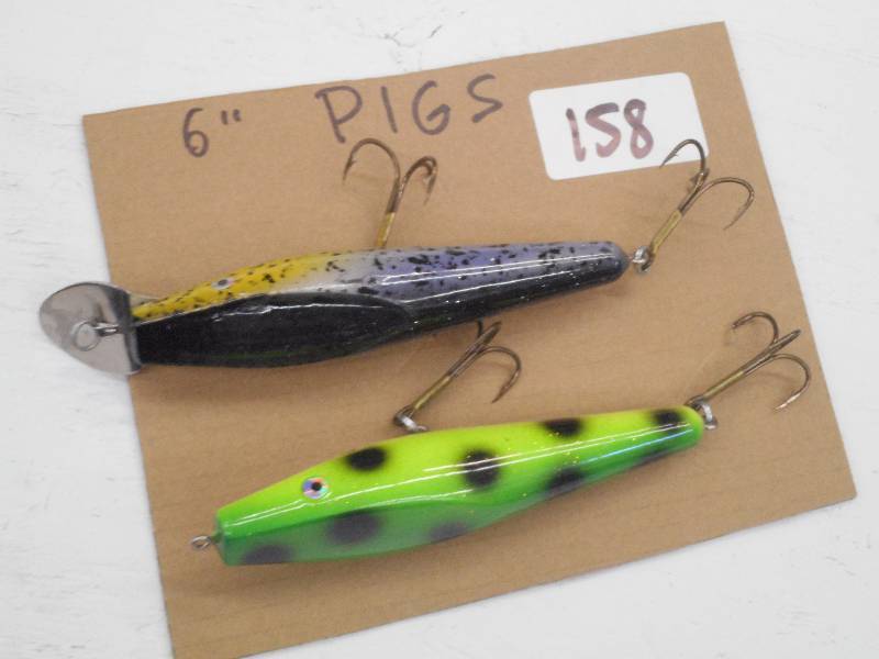 lot 158 image: (2) 6 Muskie Plugs ...