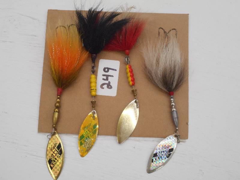 lot 249 image: (4) Assorted Mepps Muskie Spinner L...