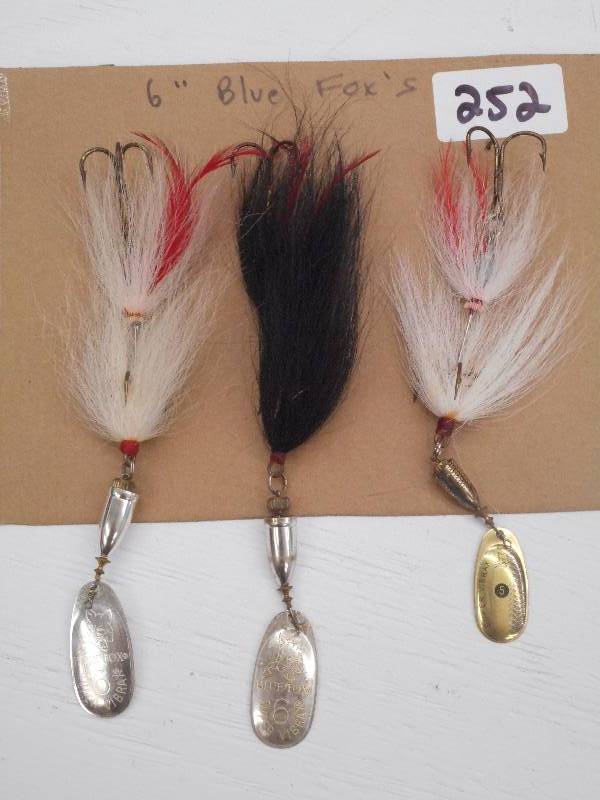 lot 252 image: (3) Blue Fox 6 Muskie Spinner Lure...