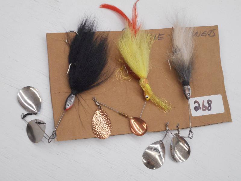 lot 268 image: (3) Assorted Muskie Spinner Lures ...