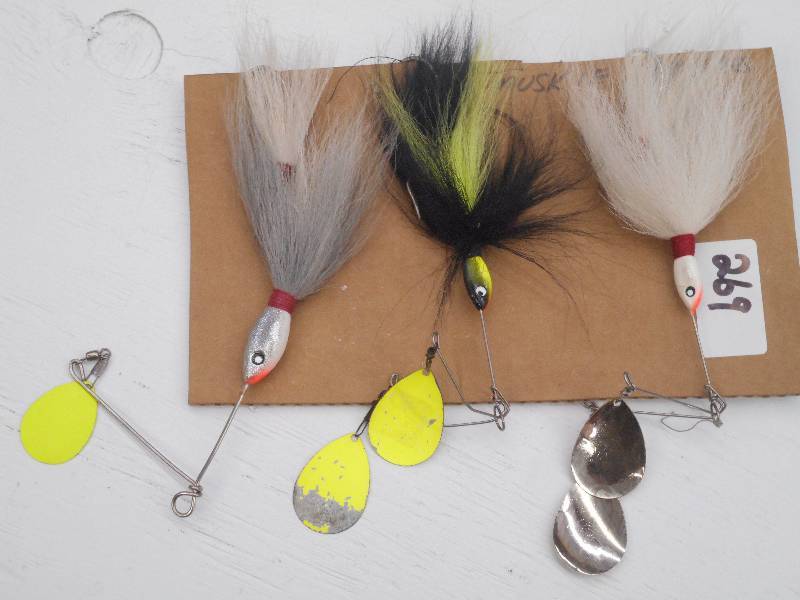 lot 269 image: (3) Assorted Muskie Spinner Lures ...