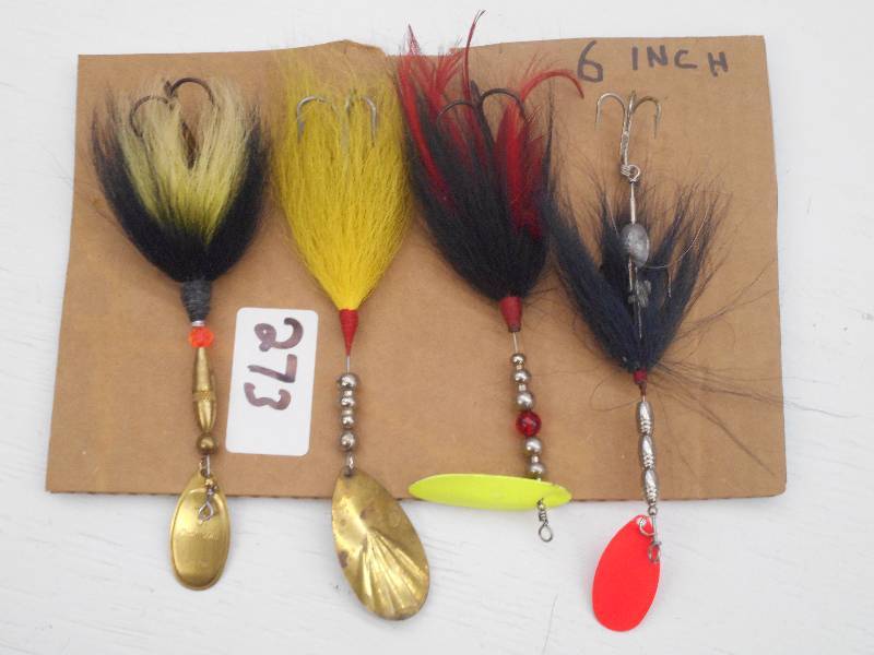 lot 273 image: (4) 6 Muskie Spinner Lures ...