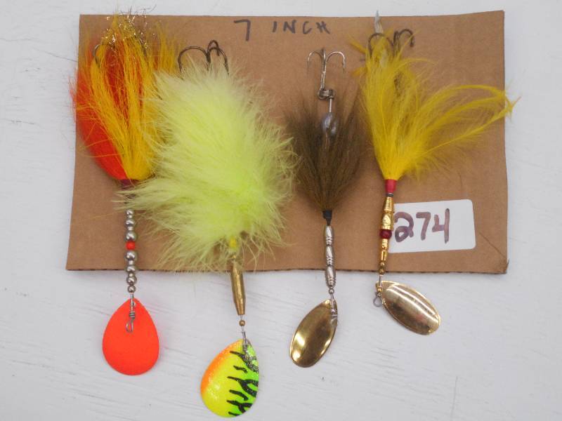 lot 274 image: (4) 7 Muskie Spinner Lures ...