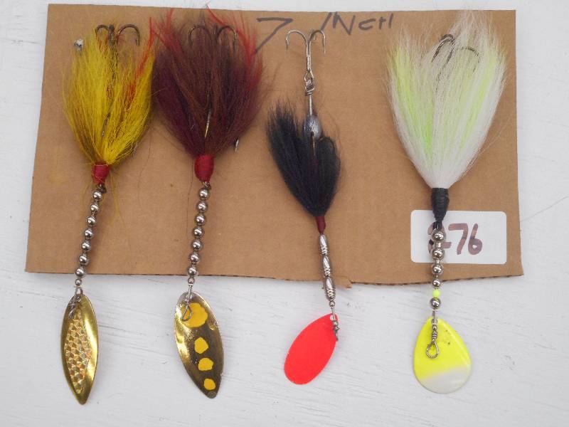 lot 276 image: (4) 7 Muskie Spinner Lures ...