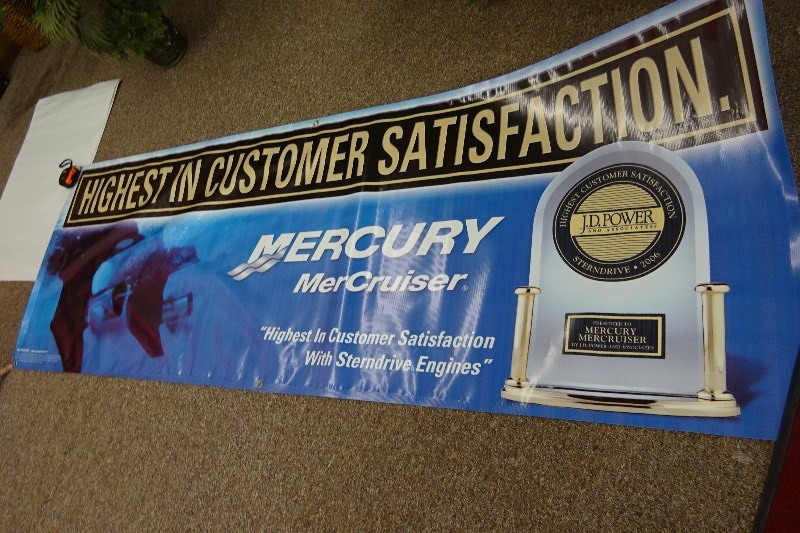 lot 9 image: Vinyl Mercury Mercruiser banner