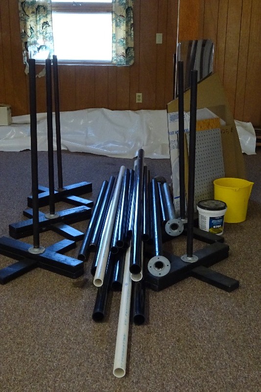 lot 64 image: PVC Pipe, Plexi glass, bucket of bolts