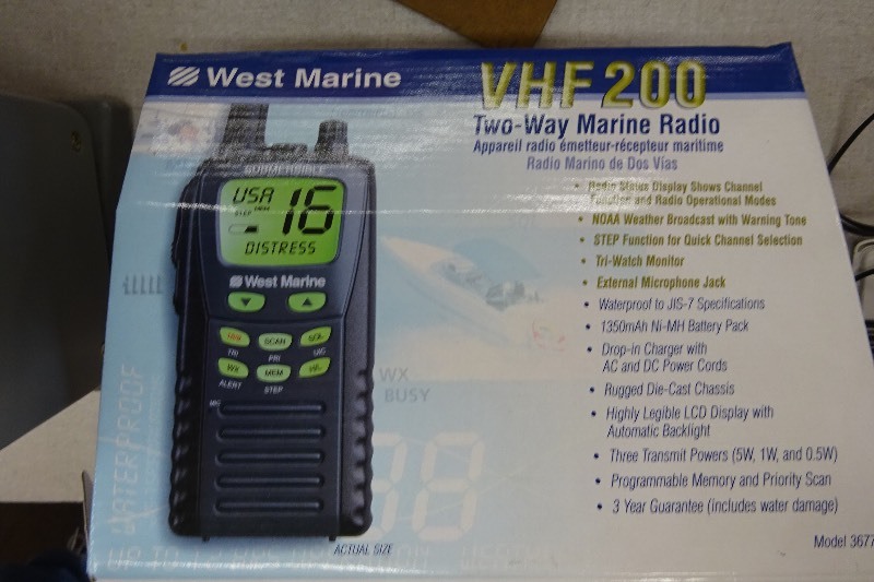 lot 158 image: West Marine VHF200 Two way marine radio