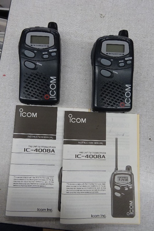 lot 165 image: Icom FRS UHF FM Transceiver Radios