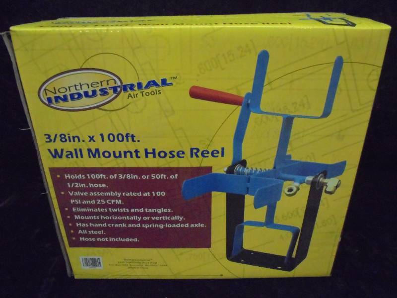 lot 2 image: Northern Industrial Wall Mount Air Hose Reel, NIB