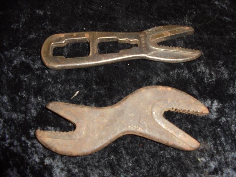 lot 9 image: Pair - Antique Alligator Wrenchs,