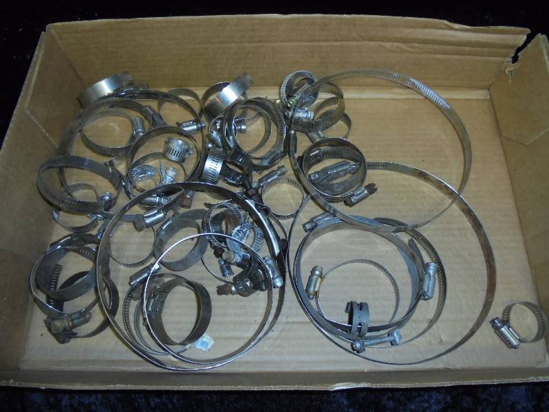 lot 45 image: Lot of 50 Asst Hose Clamps
