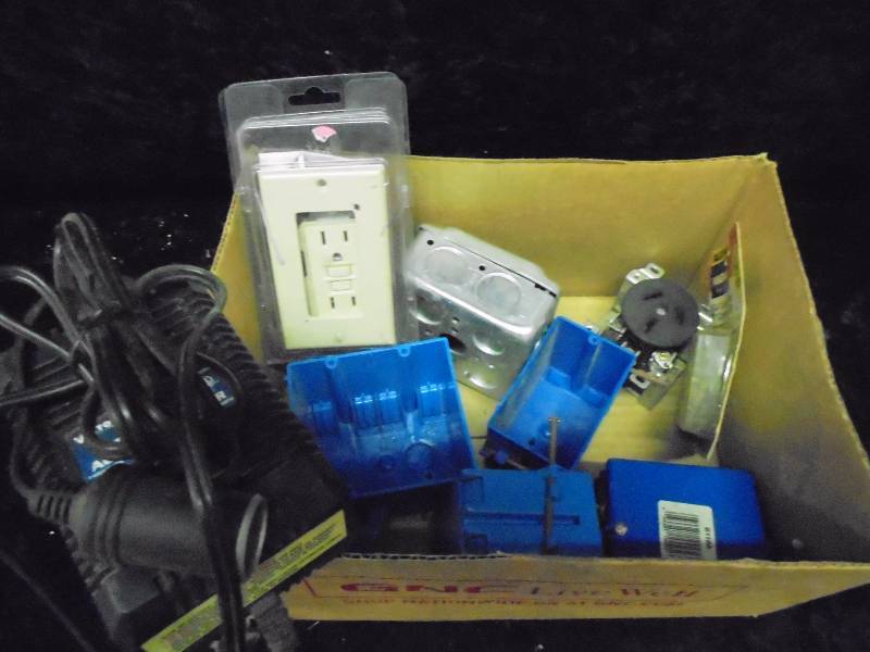 lot 47 image: Lot of Electric Boxes, Switches, Converter