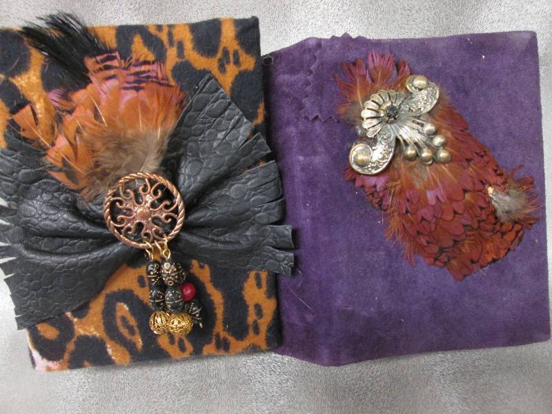 Lot of 2 ornate covered photo album...
