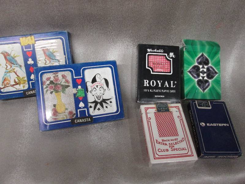 Lot of 2 double canasta cards, 4 re...