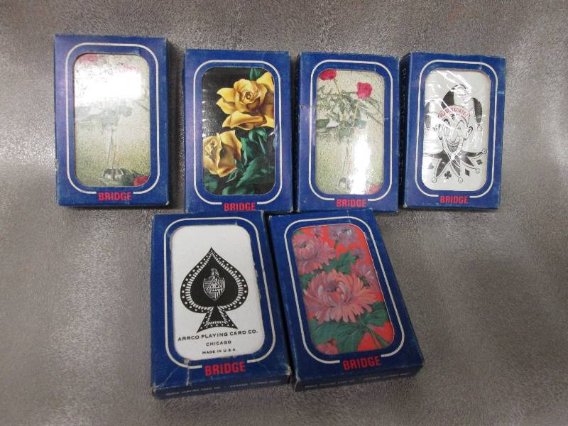 Lot of 6 decks bridge playing cards...