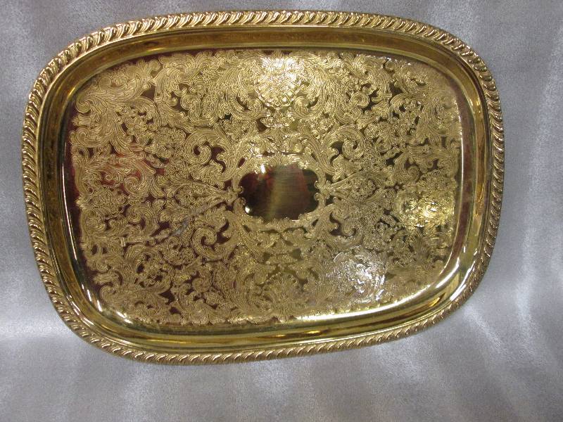 11x15 gold metallic serving tray...