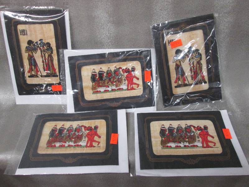 Lot of 5 Egyptian themed notecards...
