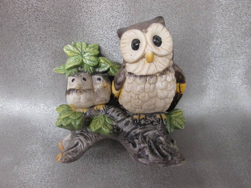 Ceramic Owl Family Dcor Piece 4 i...