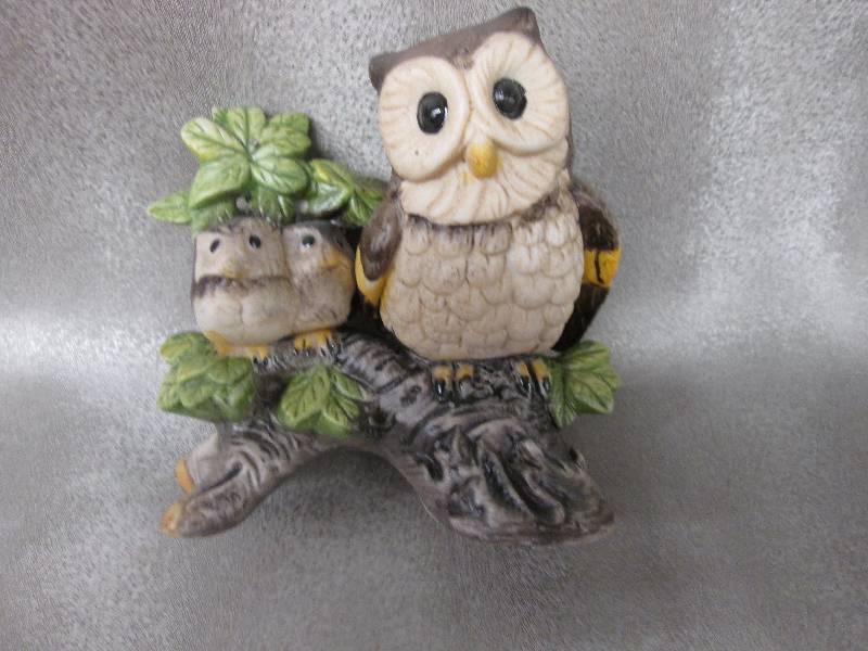 Ceramic Owl Family Dcor Piece 4 i...