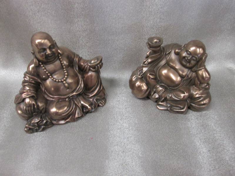 2 Brass Buddah Figurines...
