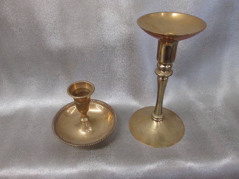 2 Brass Candleholders...