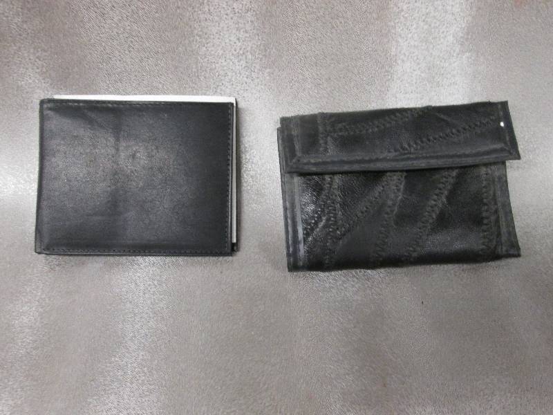 2 Black Leather Wallets...