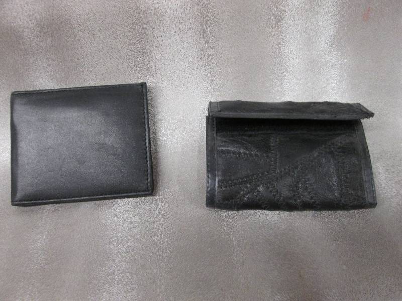 2 Black Leather Wallets...
