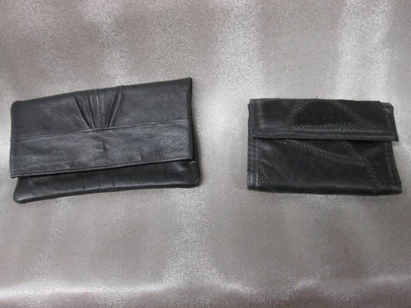 2 Black Leather Wallets...