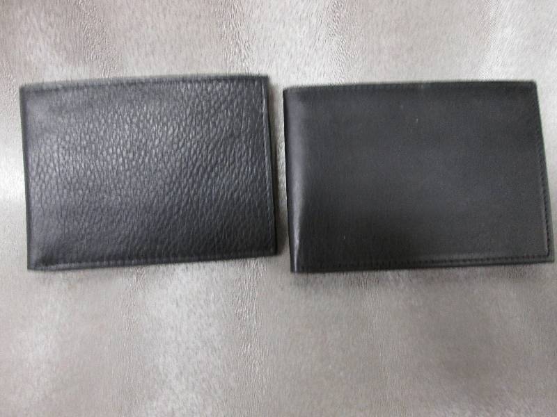 2 Black Leather Wallets- bi-folds...