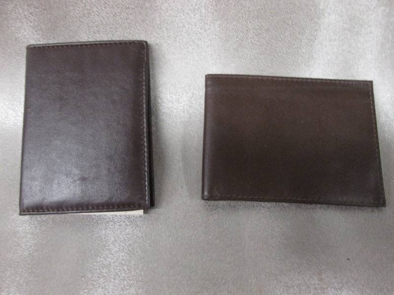 2 Brown Leather Wallets- bi-folds...