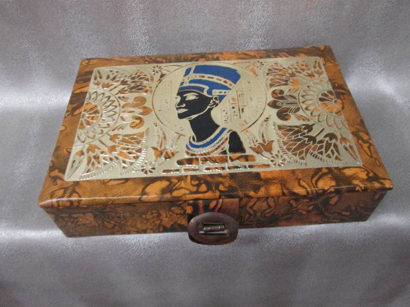 Leather Egyptian Jewelry Box, Made ...