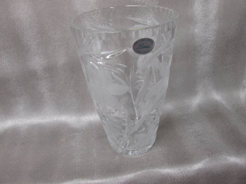24% Lead Crystal Vase 9  Made in P...