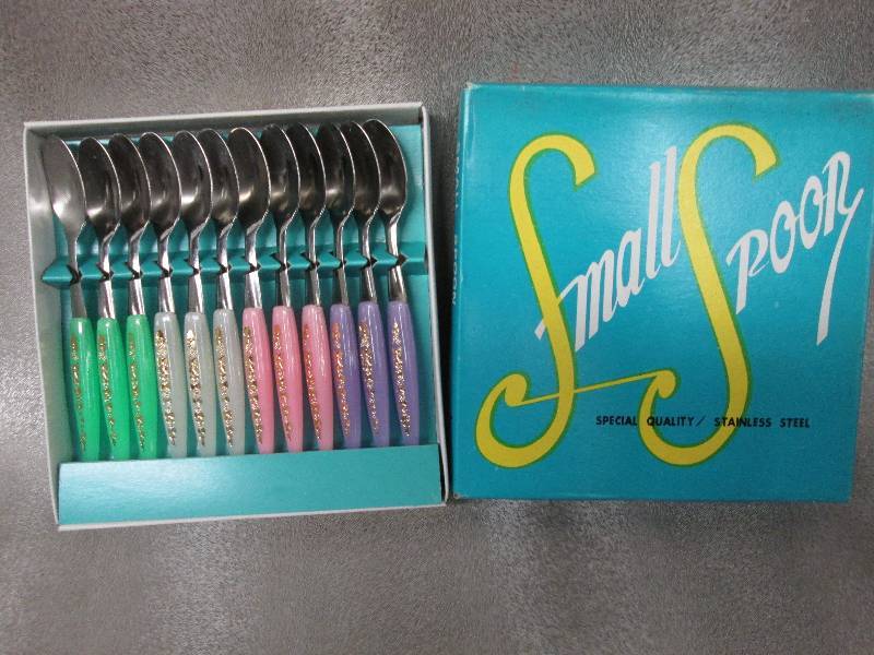 Set of 12 Multicolored Stainless St...
