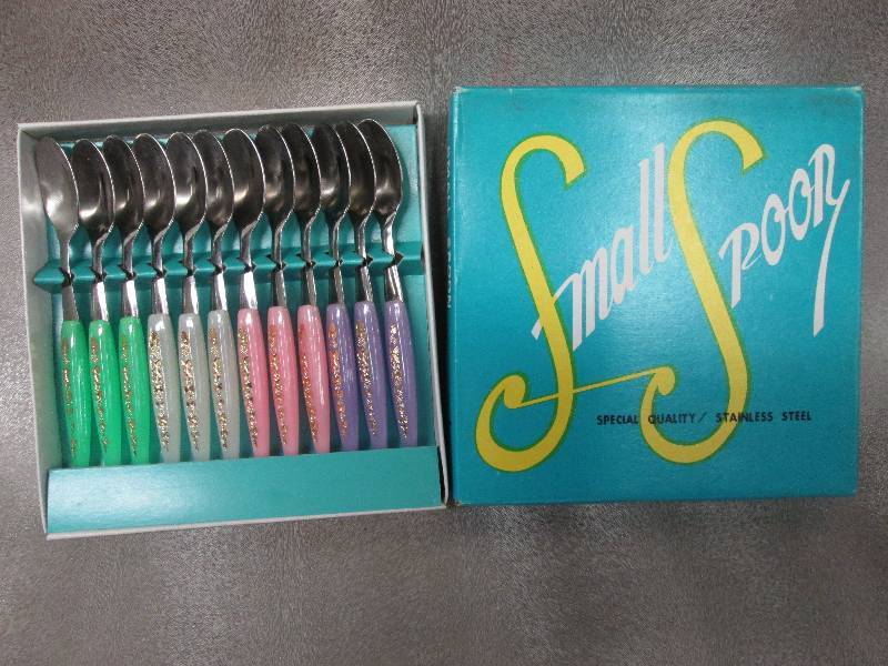 Set of 12 Multicolored Stainless St...