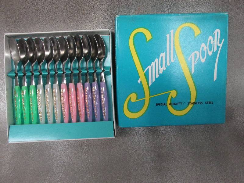 Set of 12 Multicolored Stainless St...