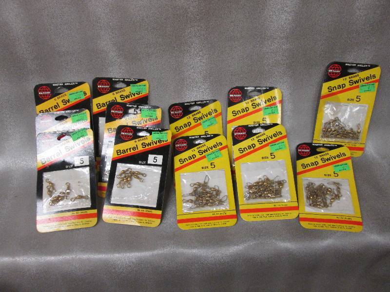 Lot of 12 Brass Snap Swivels Size 5...