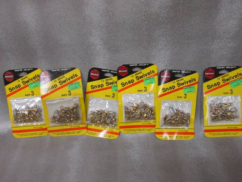 Lot of 6 Brass Snap Swivels Size 3 ...
