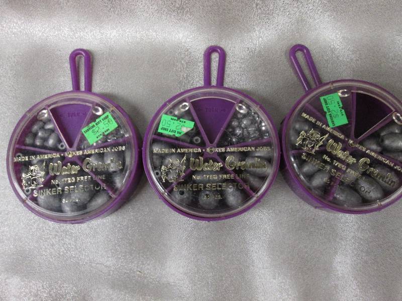 Lot of 3 Water Gremlin Sinker Selec...