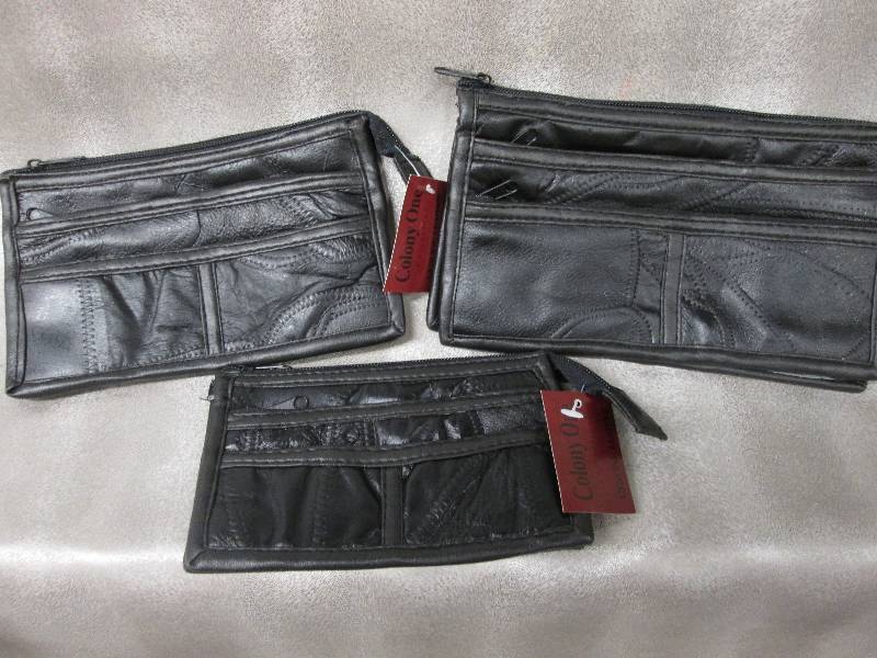 Colony One Black Leather wallets p...