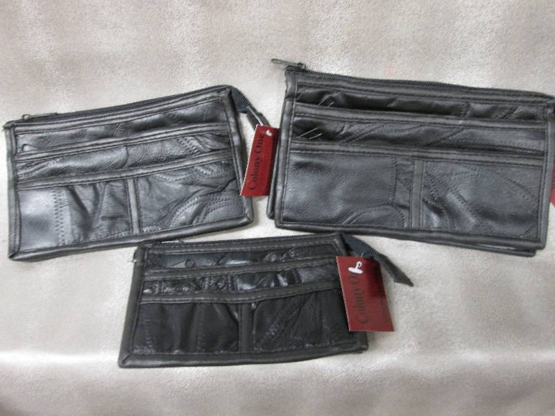Colony One Black Leather wallets p...