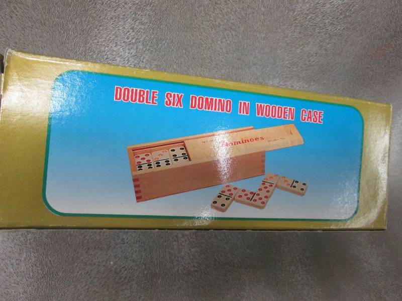 Double 6 Domino Set in Wooden Case...