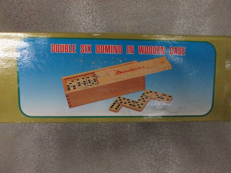 Double 6 Domino Set in Wooden Case...