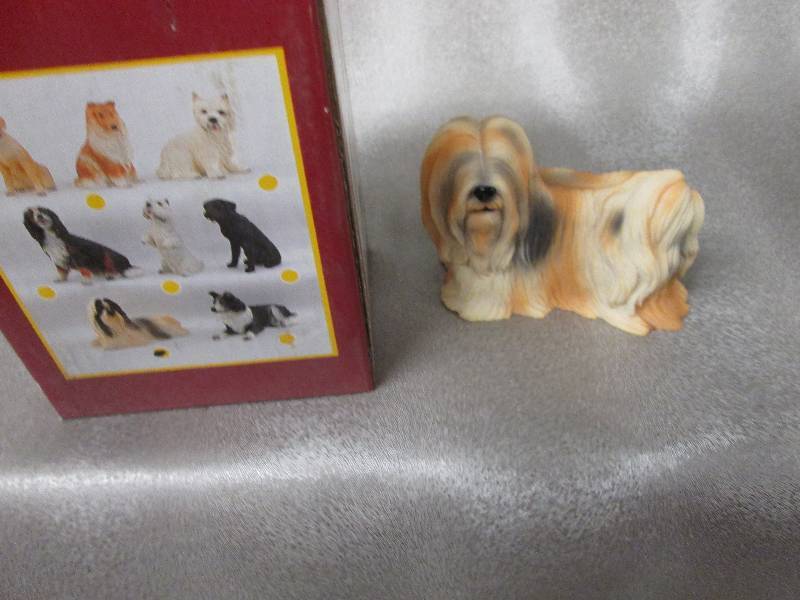 Small Lhasa Apso Dog Ceramic Figuri...